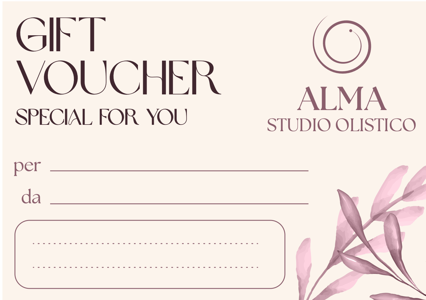 Buono regalo Alma Studio Olistico